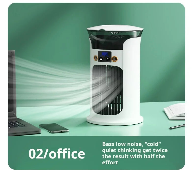 Portable Desktop Cold Air Fan USB Mini Home Use Multi-Function Air Conditioner Fan for Personal Cooling