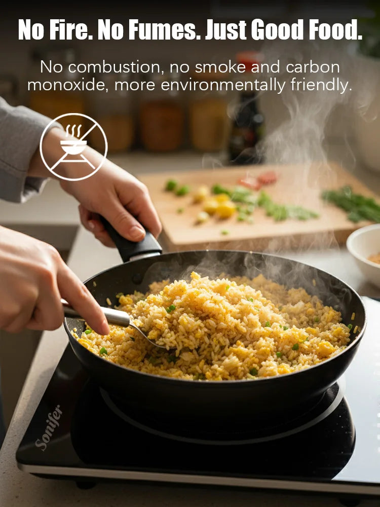 Portable Induction Cooker Sonifer SF-3048 1400W Electric Stove Single Heating Plate Timer Function Overheat Protection