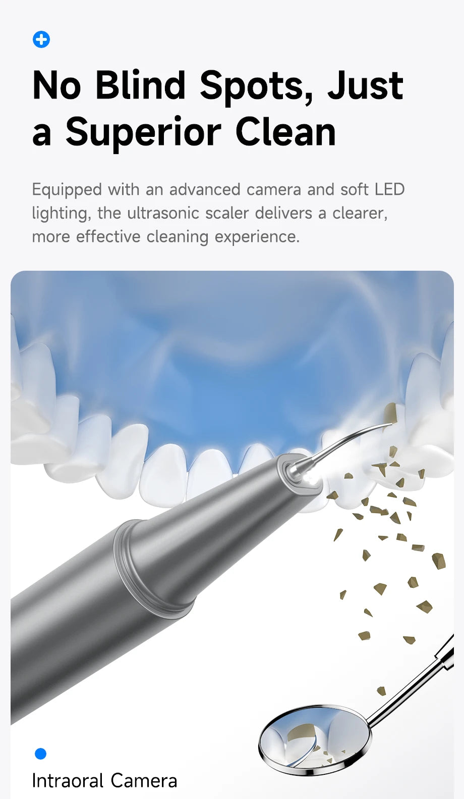 M1 Visible Electric Ultrasonic Teeth Cleaner with 500MP Camera Tartar Remover Coffe/Tobacco Stains Cleaning Teeth Whitening Tool
