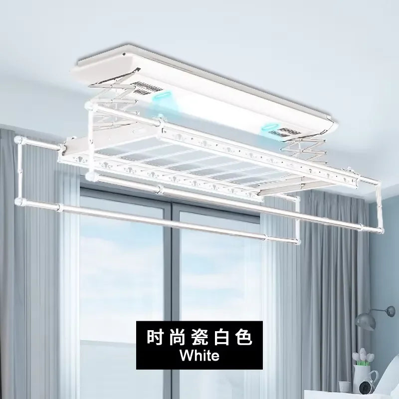 Electric Dryer Rack Retractable Clothes Line Foldable & Heating Horse Cloth Hanger for Indoor & Balcony Use