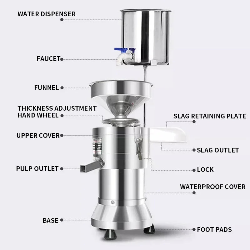 Commercial Soymilk Machine Breakfast Shop Slurry Separation Refiner Tofu Machine Fully Automatic Household Small Rice Milk