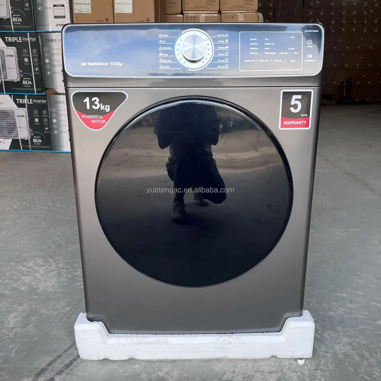 13KG Front Load Heat Pump Clothes Dryer EU Plug 220V Large Capacity Fully Automatic Household Tumble Dryer