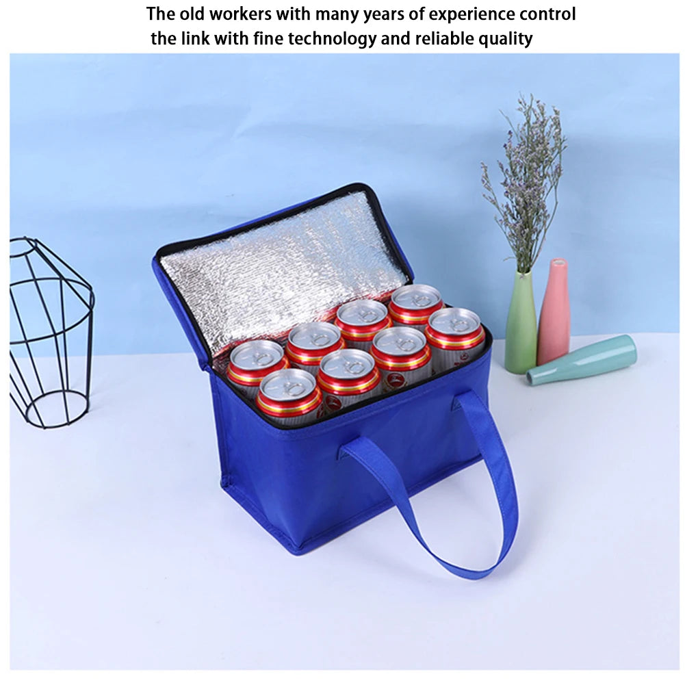 Beer Cooler Portable Bag Folding Food Thermal Storage Bag Insulation Picnic Ice Pack Drink Carrier Insulated Bag for Outdoor