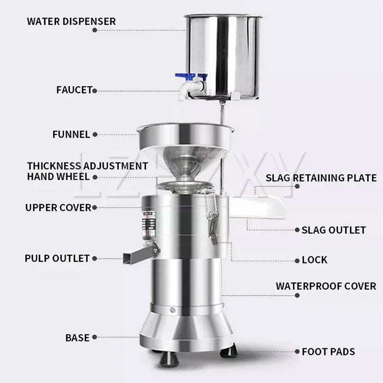 Commercial Soymilk Machine Breakfast Shop Slurry Separation Refiner Tofu Machine Fully Automatic Household Small Rice Milk