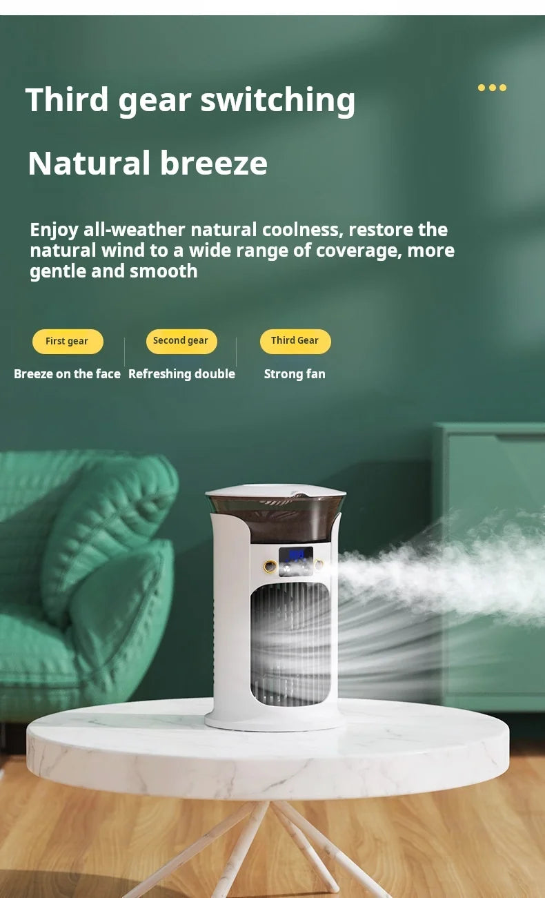 Portable Desktop Cold Air Fan USB Mini Home Use Multi-Function Air Conditioner Fan for Personal Cooling