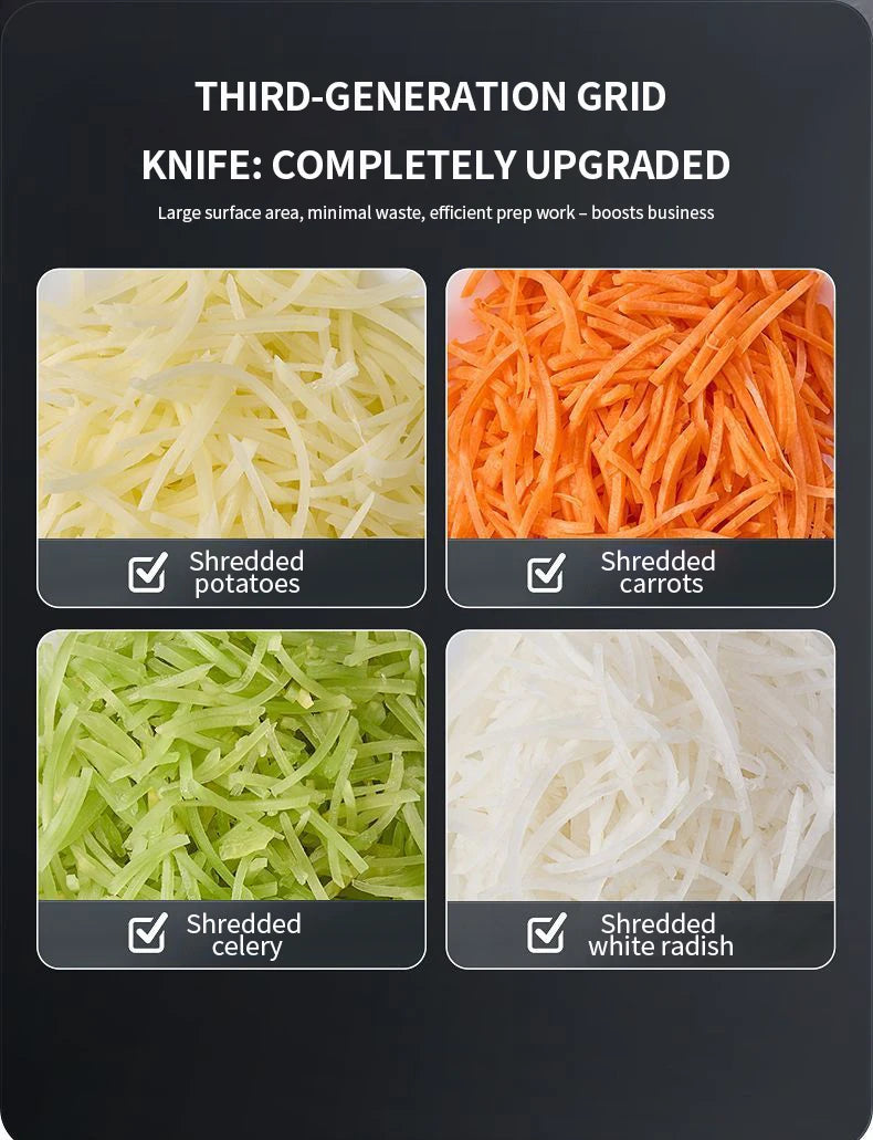 Multi-functional Dicing Machine Slicing and Slicing Double Port Oblique Cutting Large-caliber Electric Vegetable Cutter