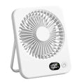 Portable Desk Fan USB Rechargeable Fan 180° Tilt Folding Personal Fan With Power Display 5 Speeds Ultra Quiet Table