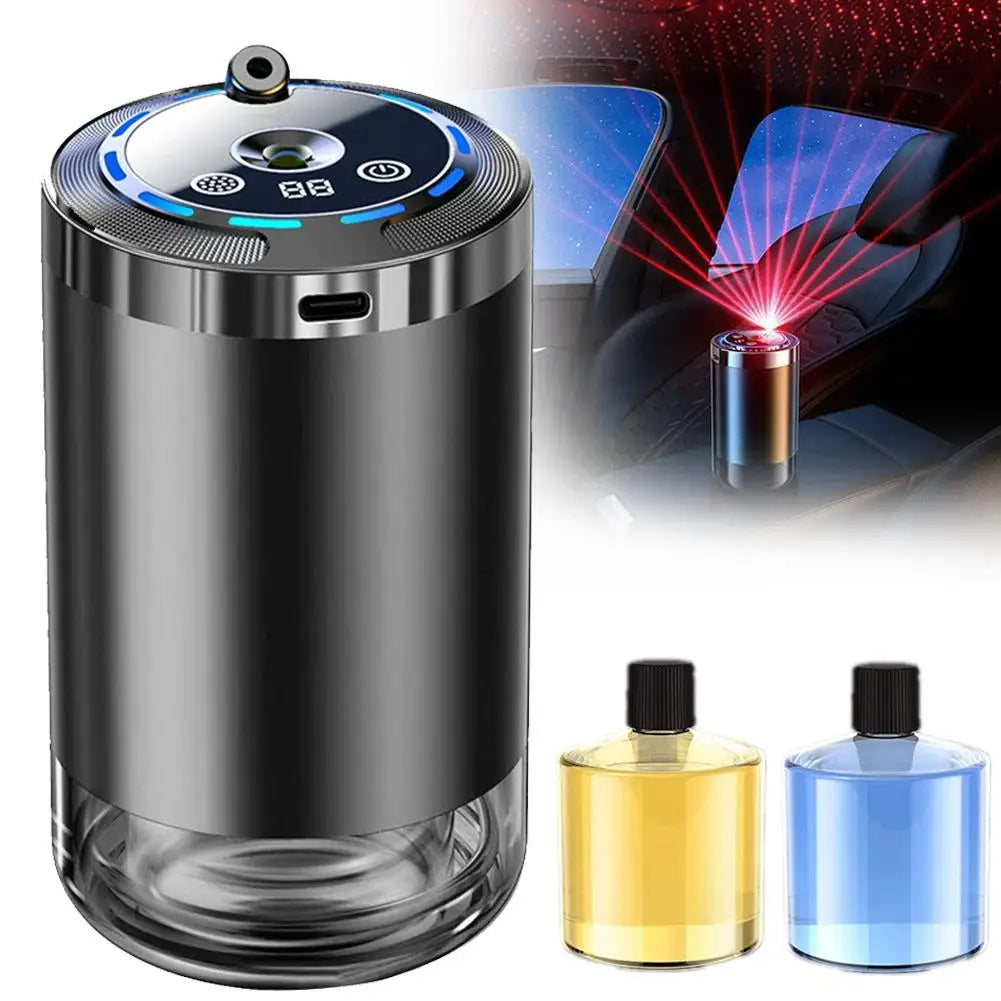 Smart Car Air Freshener Rechargeable Car Aroma Diffuser 5 Modes Adjustable Intelligent Fragrance Humidifier Auto Odor Eliminator