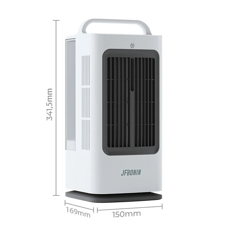1700ml 3-IN-1 Mini Portable Air Cooler with Intelligent Touch Control 120 Degree Swing Air Conditioner 3-Speed Household Desk