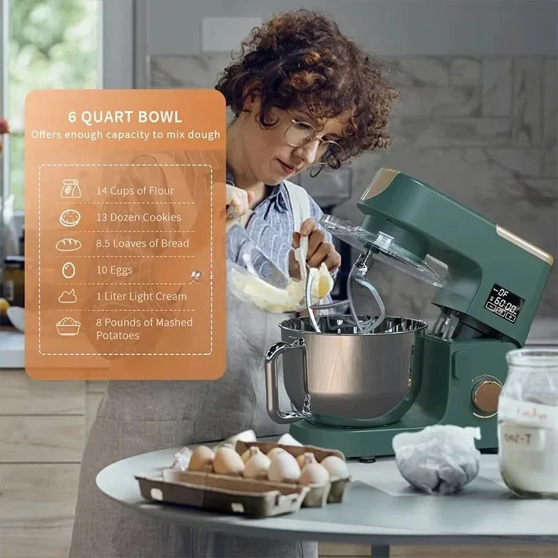 Electric Food Mixer Machine 5L-10L SUS304 Bowl Stand with Mixing Bowl & Dough Hook Factory Cust-omization Cust-om Home Kitchen