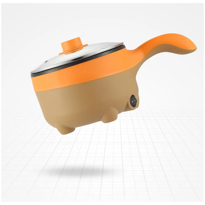 2L Portable Car Electric Hot Pot,12V/24V Multifunction Double‑Layer Cooking Pan, Travel Soup Rice Cooker Steamer for Car & Truck