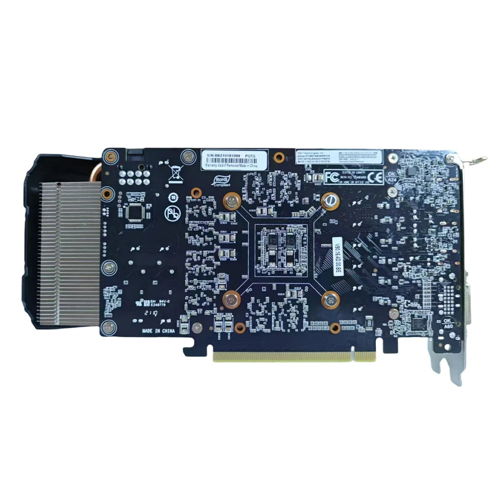 PNY GeForce GTX 1660 Ti 6GB GDDR6 192bit Game Graphics Card Support PCI-E 3.0 8Pin HDMI DP DVI Interface Dual Fan for Desktop PC