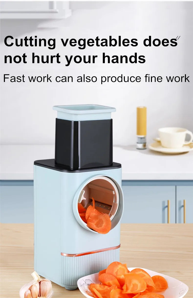 Electric Slicer Household Multifunctional Potato Chips Garlic Lotus Root Slices Cucumber Radish Shredding Vegetable Cutter