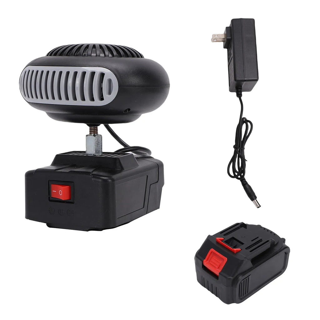 Portable Battery Powered Space Heater Cordless Car Heater Defogger Fan Quiet for Car Office Indoor Use