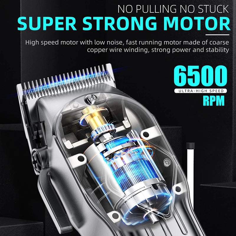 KIKIDO 2 IN 1 Hair Clipper Professional Hair Cutting Machine Rechargeable Barber Hair Trimmer Cordless Haircut Clipper for Men