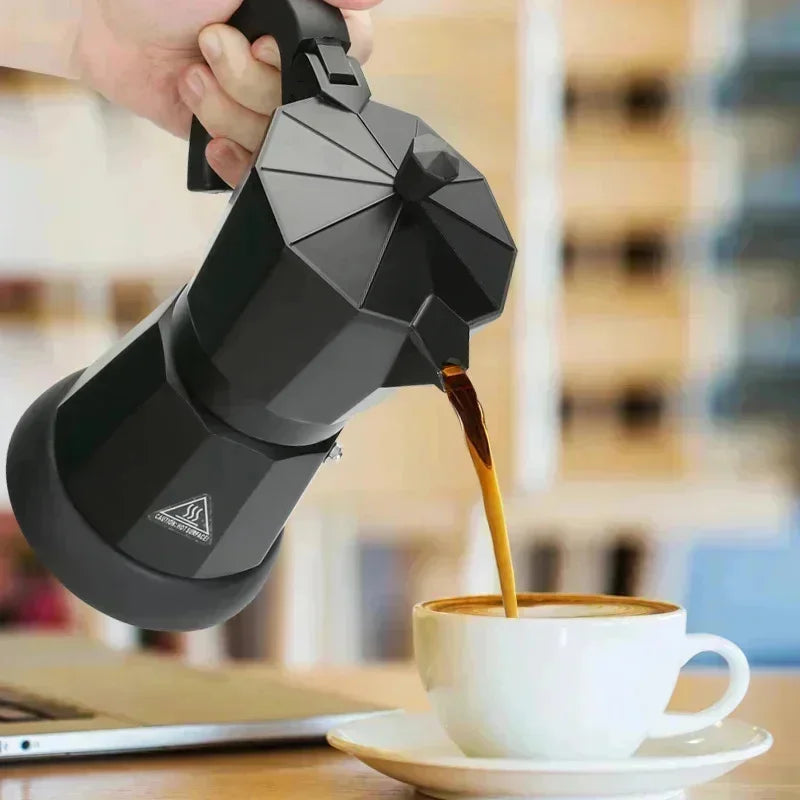 220V 300ml Aluminum Electric Mocha Pot Italian Style EU Plug-in Coffee Maker For Household Fast Convenient Electric Coffee Pot