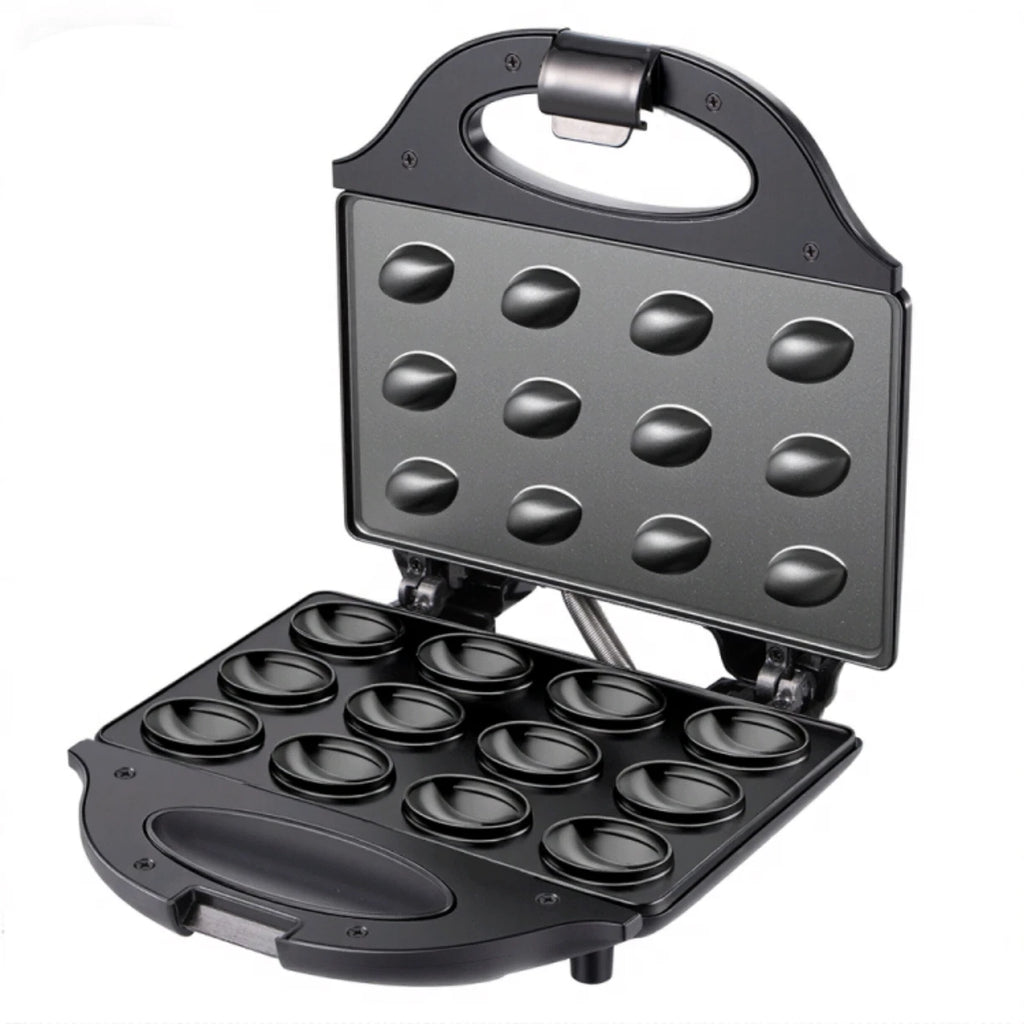 Electric 12-Hole Walnut Cake Waffle Maker with Nuts Kitchen Biscuit Maker for Baking Business - Non-Stick Surface