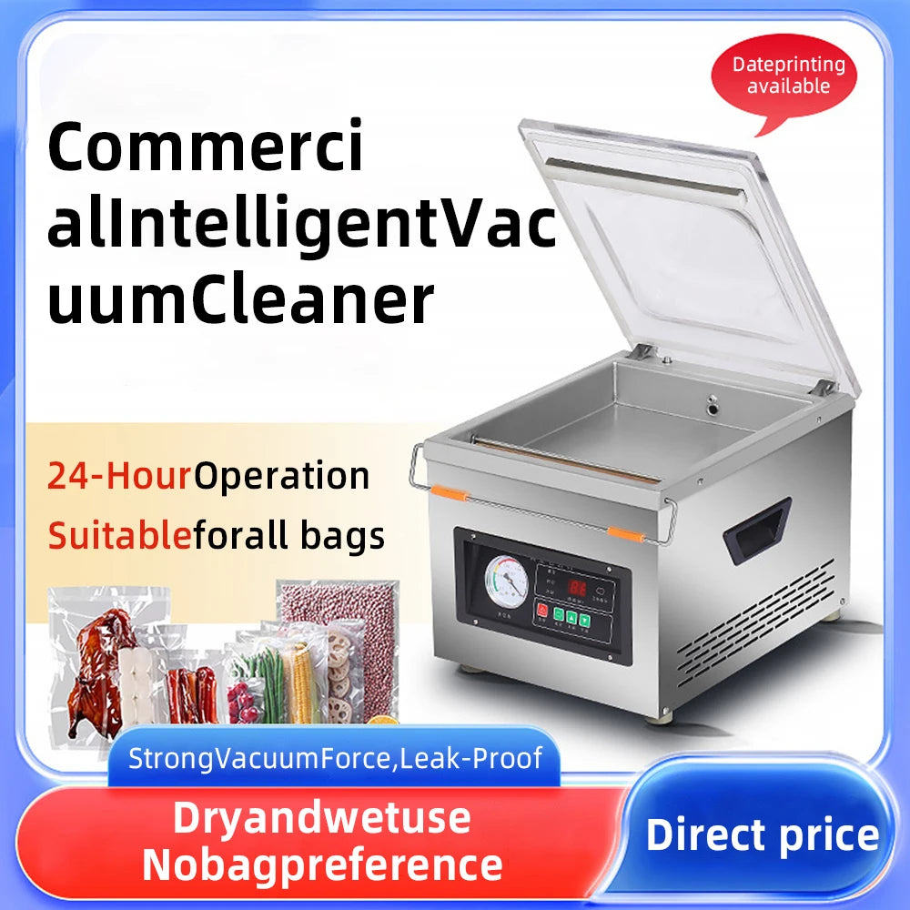 DIVEDEER Commercial Vacuum Sealer for Food Packaging Chamber-Type Vacuum Sealer for Kitchen Meat Preservation