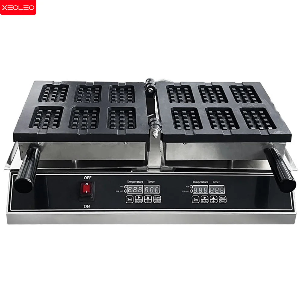 Electric Ice Cream Stick Waffle Maker 1600W 6PCS Popsicle Shape Taiyaki Waffle Machine Square Shape Waffle Iron Non-stick WHYY