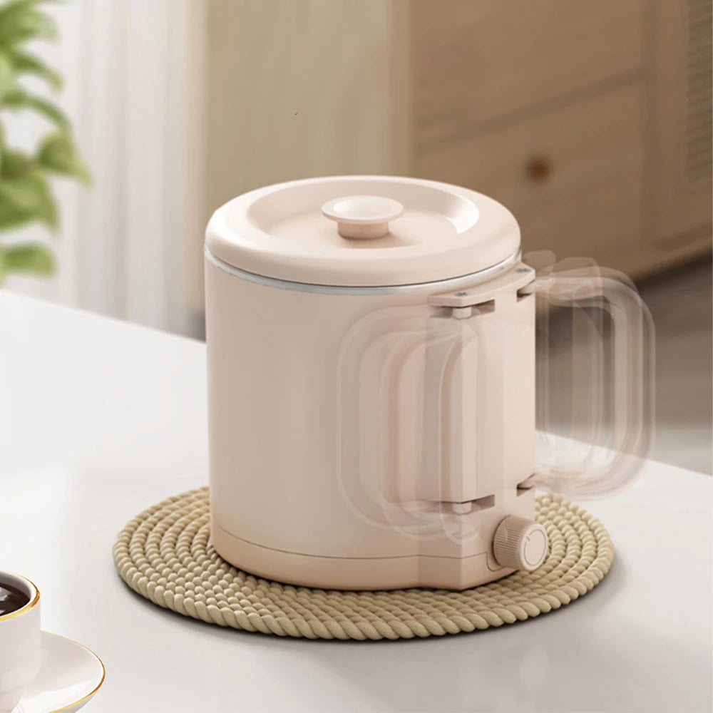 New 800ml Small Portable Electric Kettle Foldable 3 in 1 Multifunctional Travel Electric Kettle Household Rice Cooker Hot Pot