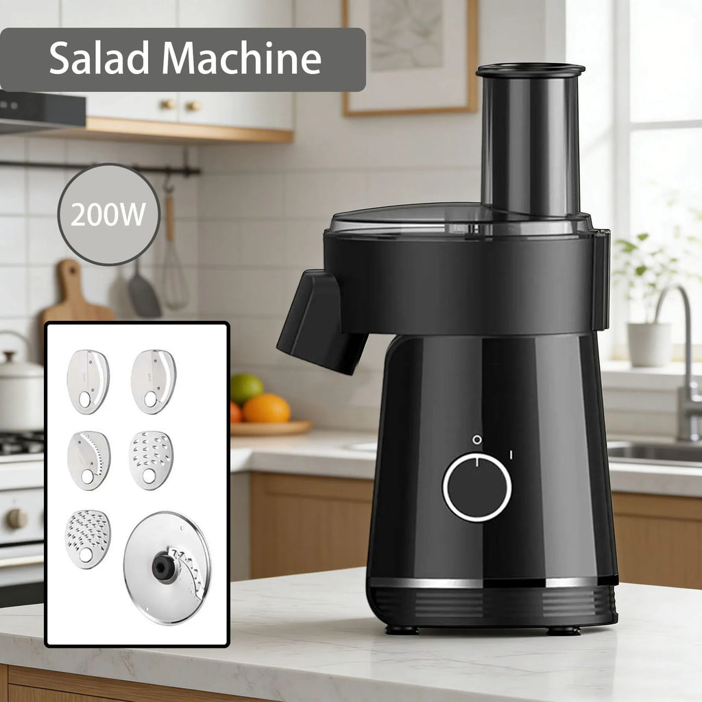 6-in-1 Electric Vegetable Chopper – 200W Multifunctional Food Processor for Slicing, Dicing  Compact & Easy Clean Home/Kitchen