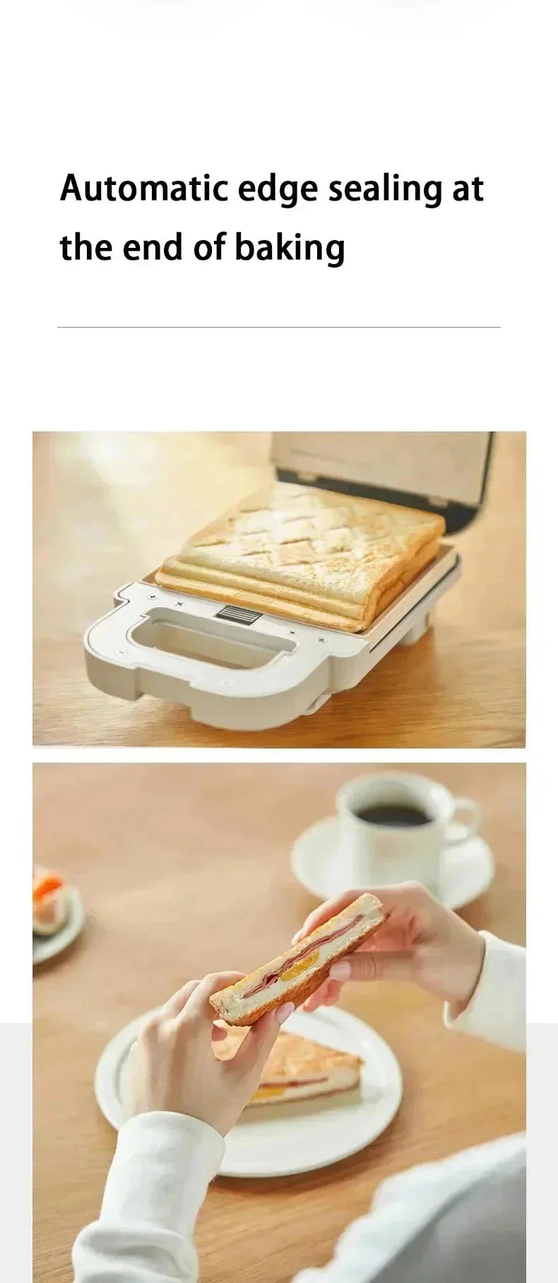 220V 600W Sandwich Machine Breakfast Machine Household Multi-functional Small Waffle Toaster Plus Waffle Plate