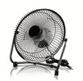 4/6/8" Desktop Portable USB Electric Desktop Fan with 2 Adjustable Speeds 4 Blades for Strong Airflow, And 360° Adjustable Angle