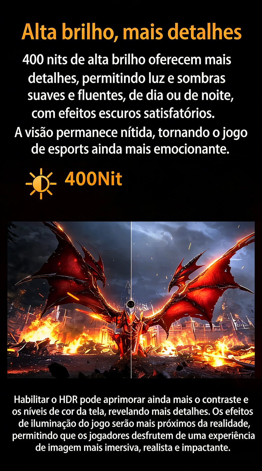 24.5 Inch 240Hz Gaming Monitor 1920×1080P 120%sRGB HDR400 IPS Screen FHD 400Nits Display DP HDMI VESA Gaming PC Monitor