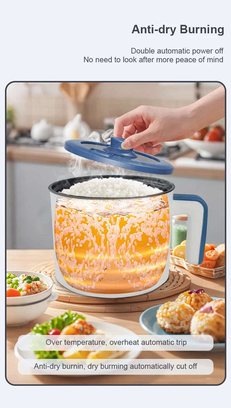 1.7L Electric Rice Cooker Single Double Layer 220V Multi Cooker Non-Stick Smart Mechanical MultiCooker Steamed Rice Pot For Home
