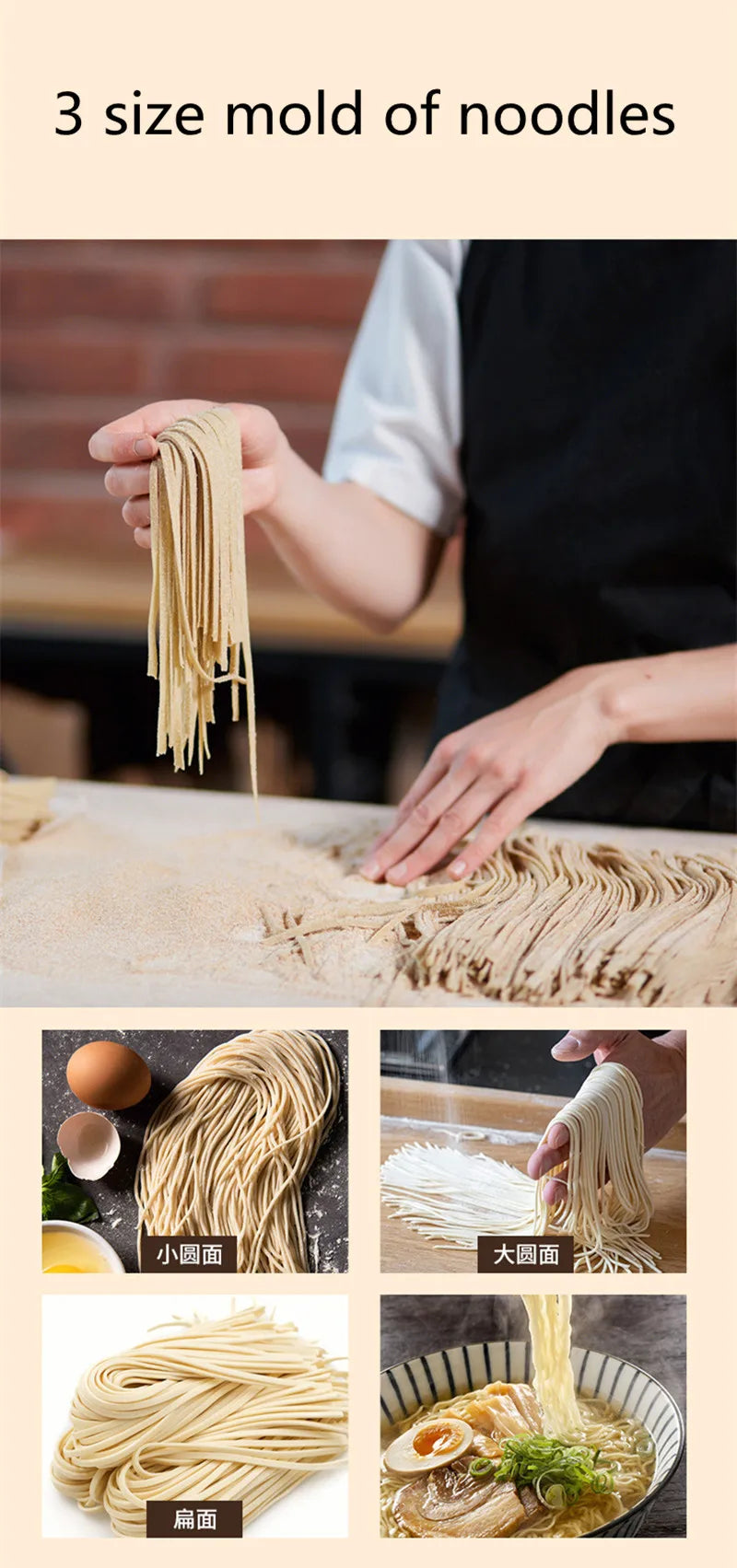 Handheld Household Electric Pasta Machine Wireless Charging Pressure Noodle Gun With Sausage Filling Function
