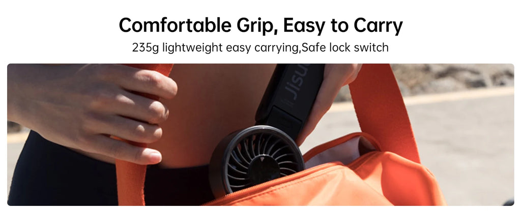 JISULIFE Portable Handheld Fan with LED Display,5 Speeds,5000mAh,150°Folded,3-IN-1 Hand/Desk/Neck Multifunction Personal Fan