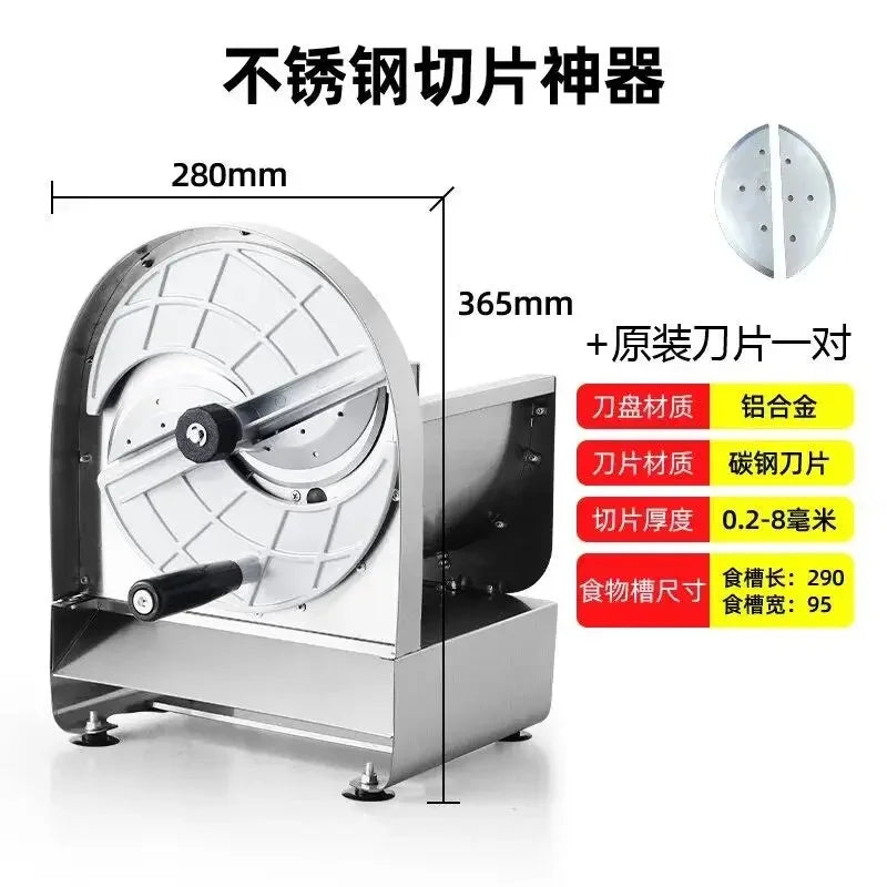 Electric lemon fruit slicer potato lotus root slices slicing potato chips machine manual slicer garlic slices carrot commercial