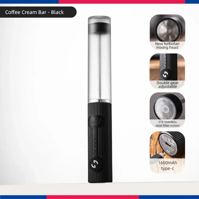 New Bincoo Coffee Frother Rechargeable Milk Foamer Handheld Espresso Tool Coffee Milk Electric Handle Blender Egg Beater