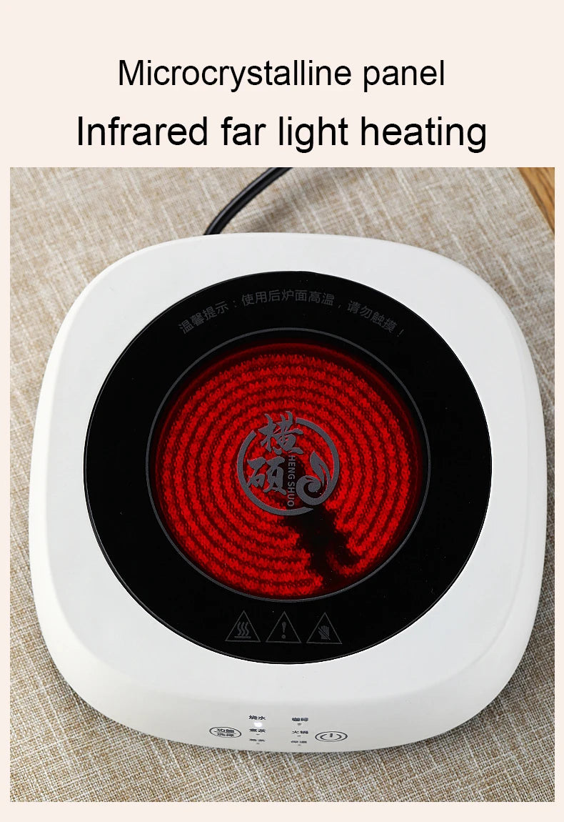1200W Electric Stove Portable Ceramic Hob Heating Furnace Coffee Milk Brewer Hotplate Single-burner Induction cooktop Tea Warmer