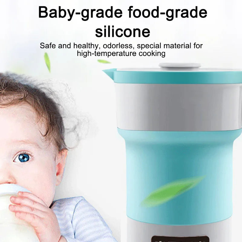 12/24V Multi Portable Foldable Silicone Pot For Travel  Smart Teapot Temperature Control Rapid Heating Kettle Electric Cook Hot