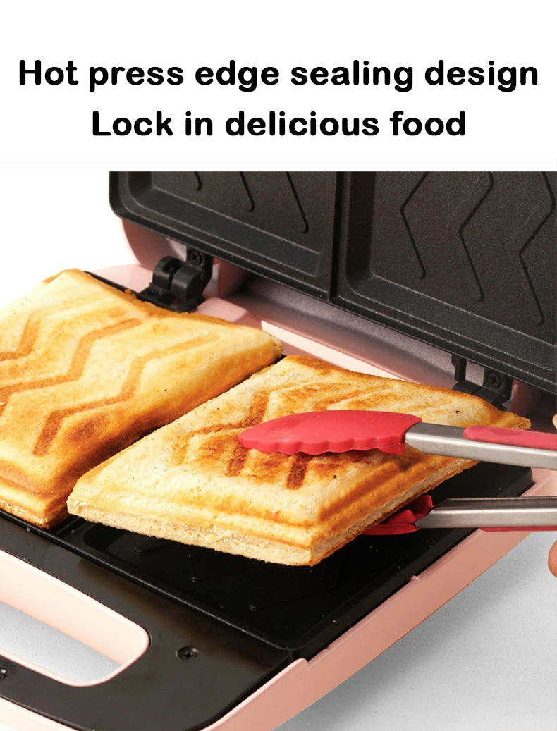 Electric Panini Sandwich Machine Multifunction Baking Pan Light Food Breakfast Maker Waffle Bread Toaster Omelette Steak Grill