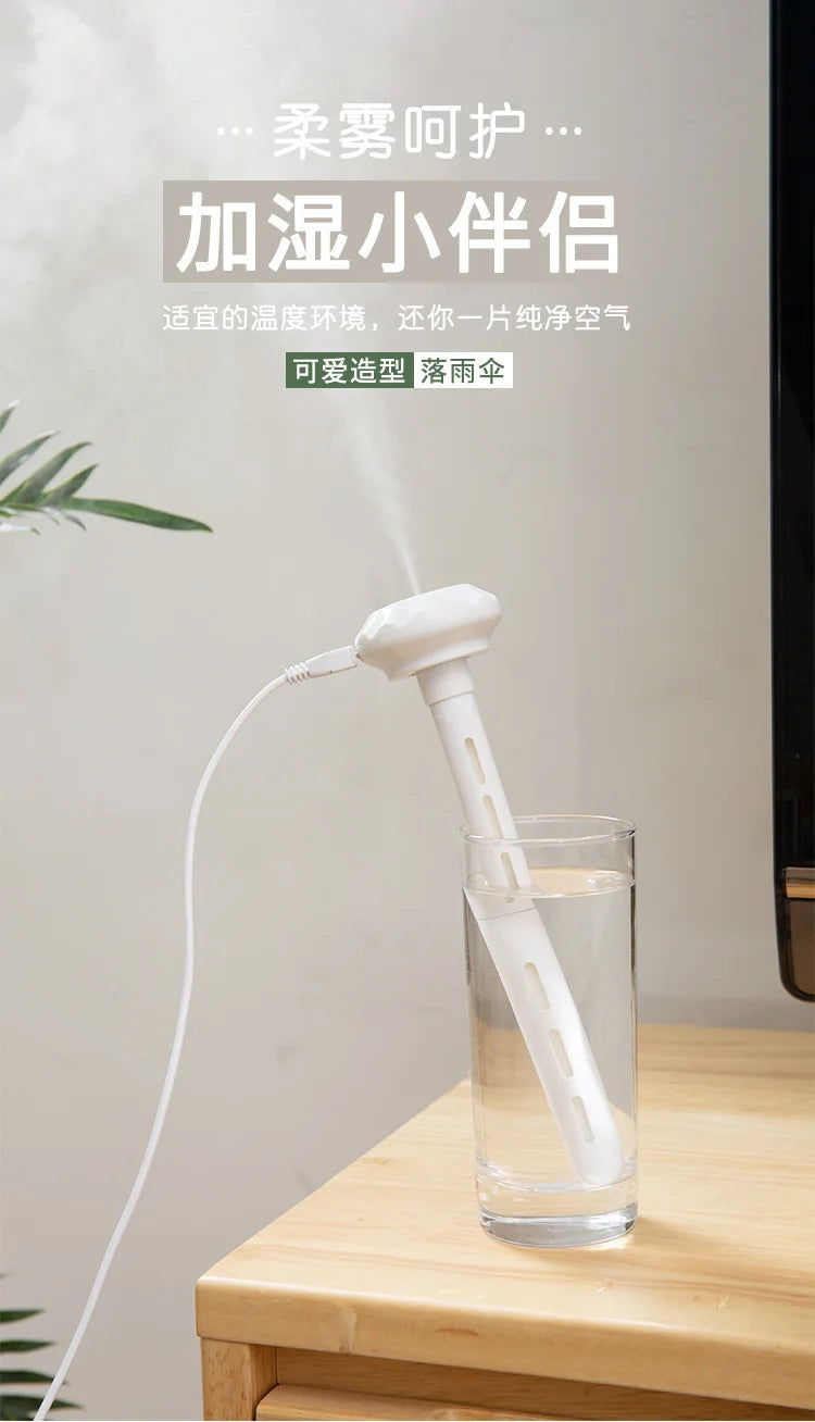 USB Mini Ultrasonic H2O Air Humidifier LED Lamp USB Water Bottler Cup Car Purifier Anion Mist Maker with Cool Light for Office