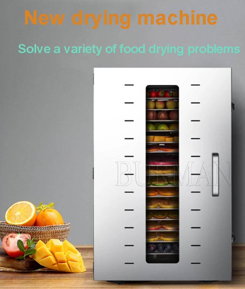 Large Household Food Fruit  Dryer High Capacity 16 Layers Dried Frame Low Noise