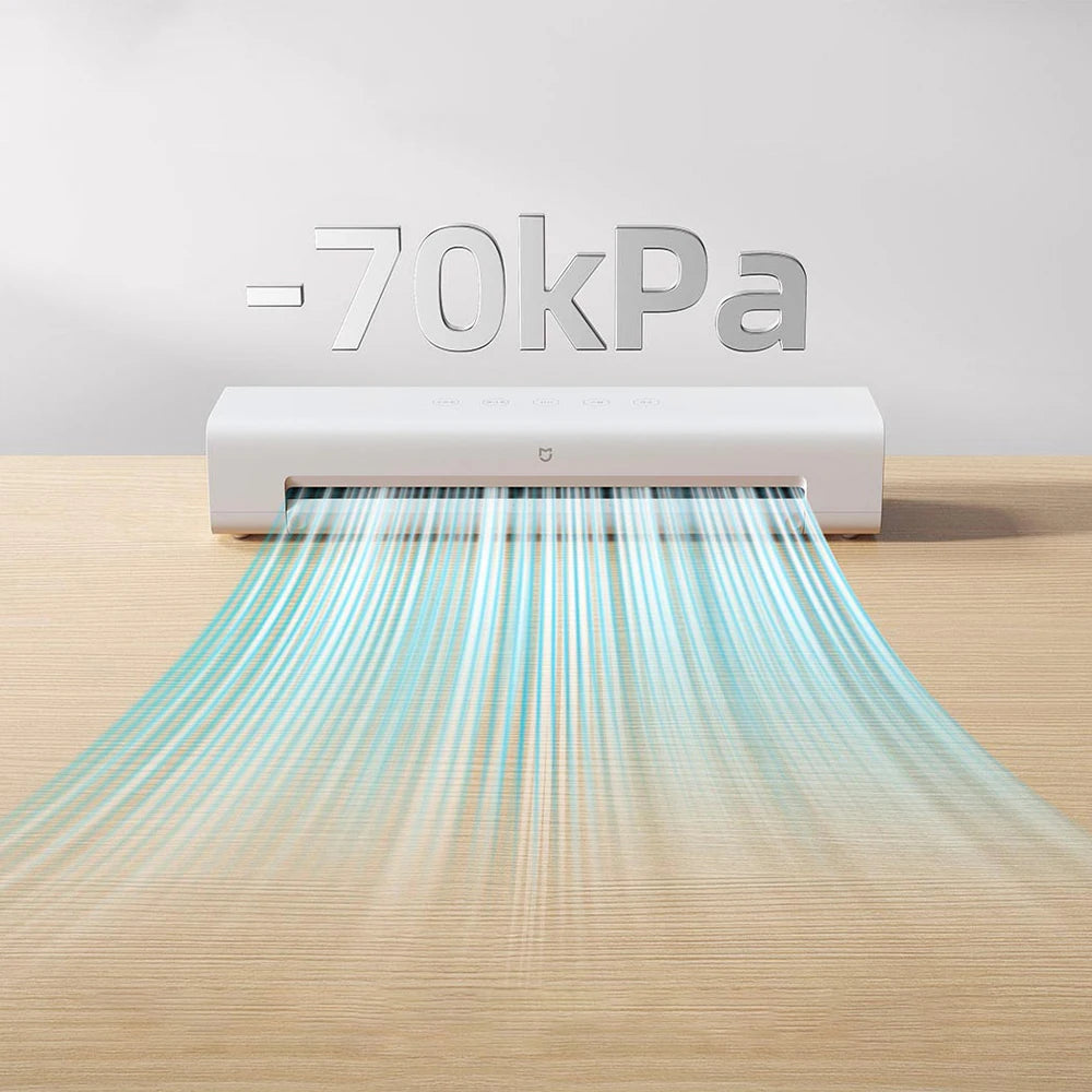 MIJIA Vacuum Sealer Machine,70Kpa Food Vacuum Sealer Machine Preservation Dry/Moist Modes,220V With Free 10pcs Vacuum Bag