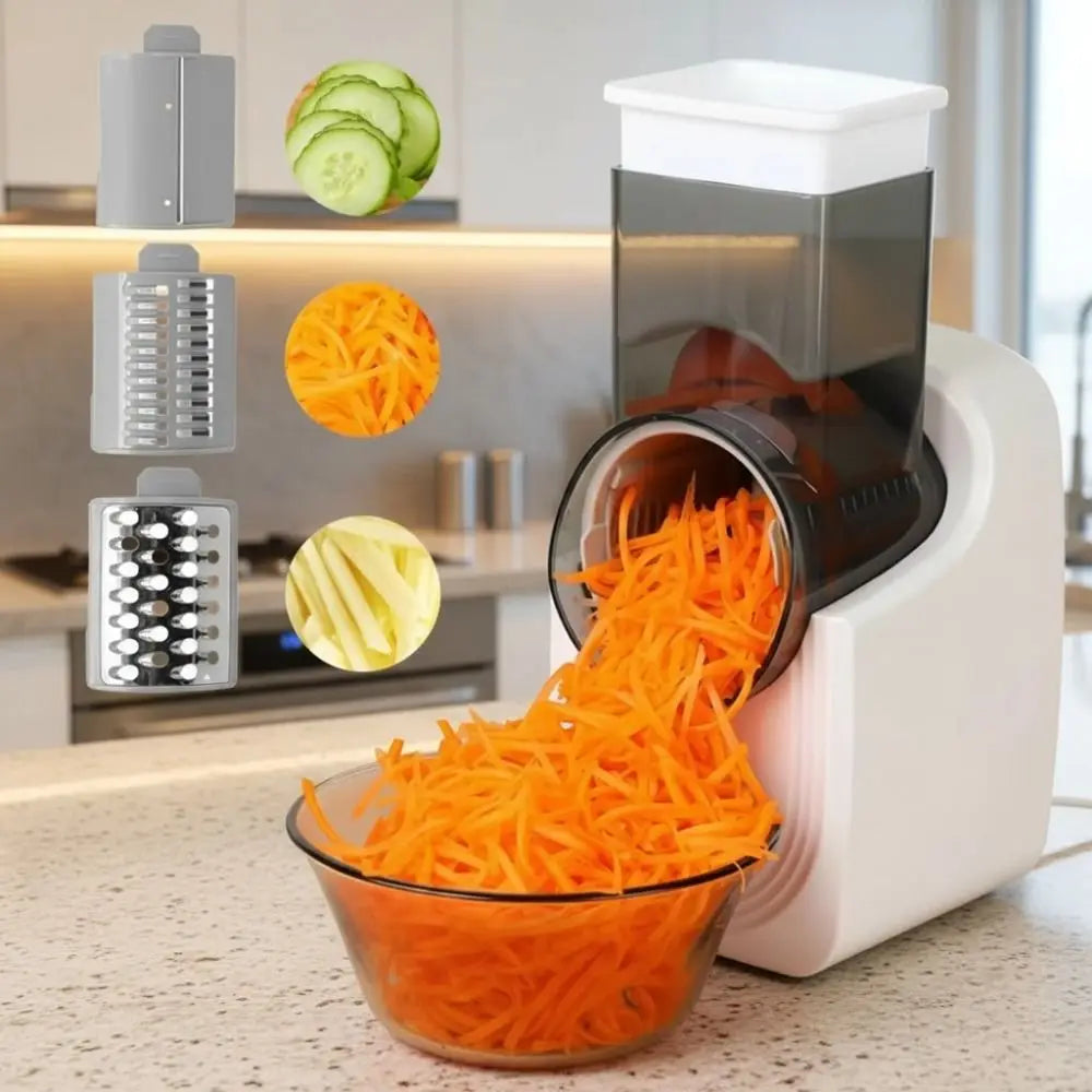 Effort-saving Electric Vegetable Cutter Efficient Detachable Automatic Vegetable Shredder Long Battery Life Vegetable Processor