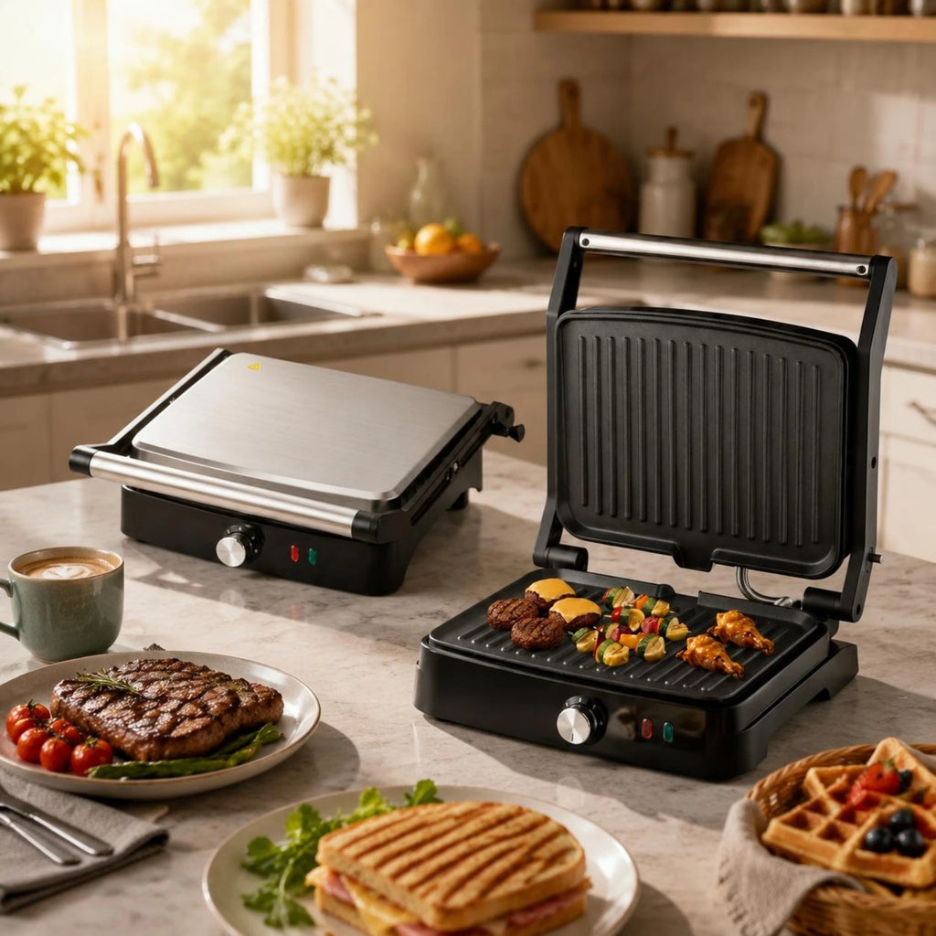 Sandwich Grill 220V Electric Grill Press Countertop Appliance Nonstick Plates Adjustable Heat for Home