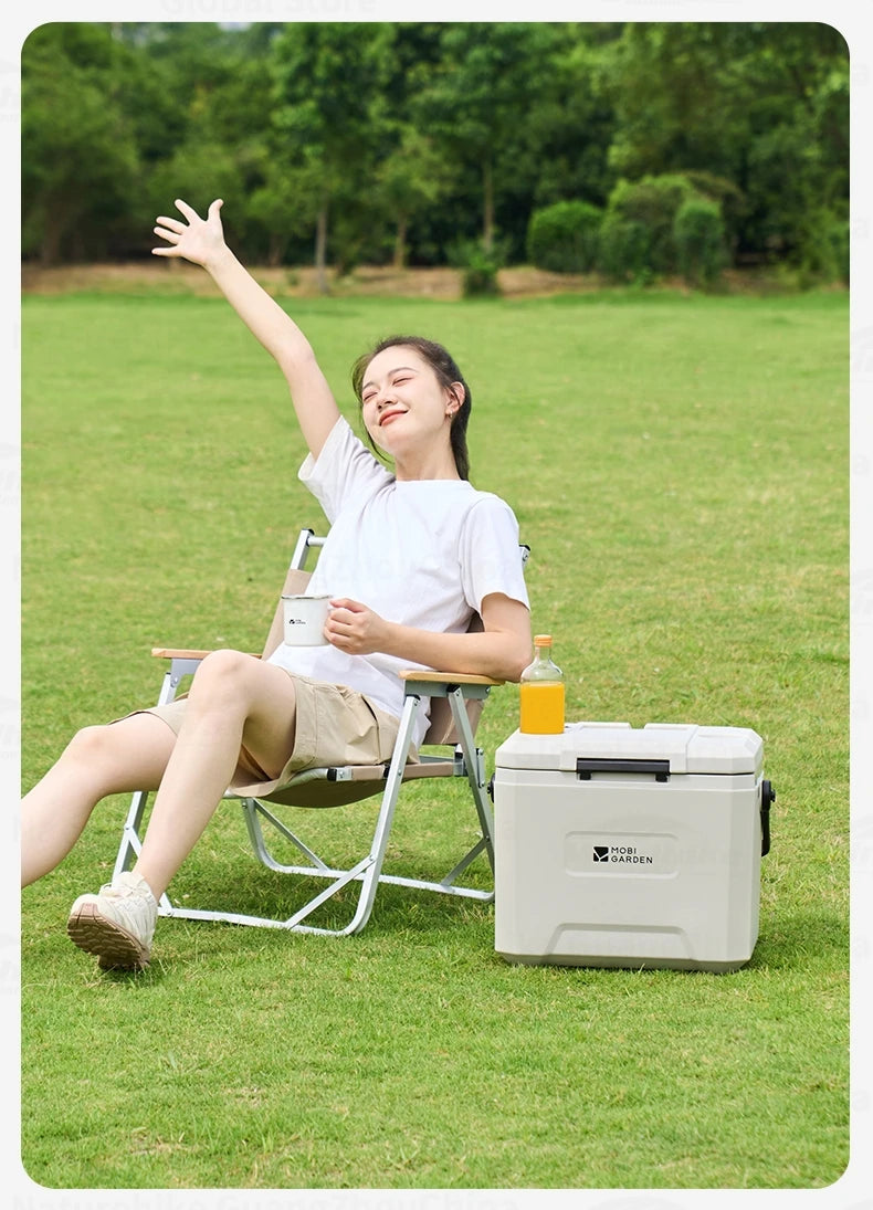 MOBI GARDEN 22L/16L/5L Insulation Ice Box Portable Camping Outdoor Picnic Fresh Food Grade Car Refrigerator Freezer Cooler Box