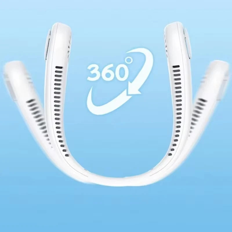 Fan Long Battery Neck Portable No Bladeless Hanging Neck Rechargeable Air Cooler 3 Speed Mini Summer Sport Fan
