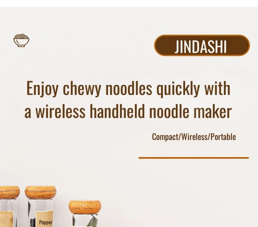 Electric Cordless Noodle Maker Handheld Portable Noodle Press Home Appliances Outdoor Kitchen Home Breakfast Smart Maker