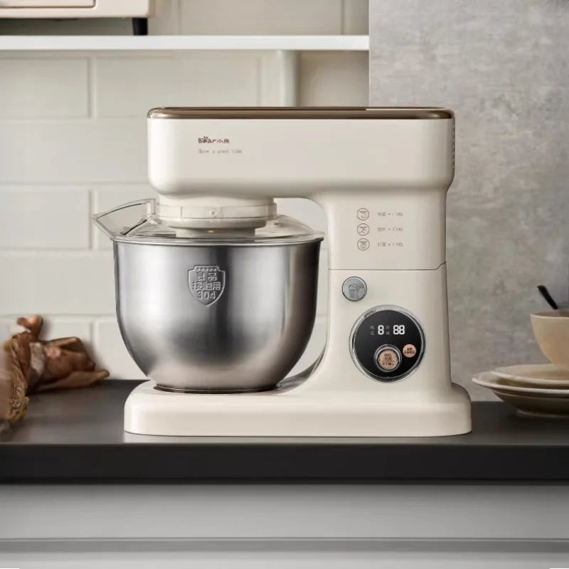 Compact New Stand Mixer Fully Automatic Dough Kneading Mixing Multifunctional Bread Maker for Home Kitchen