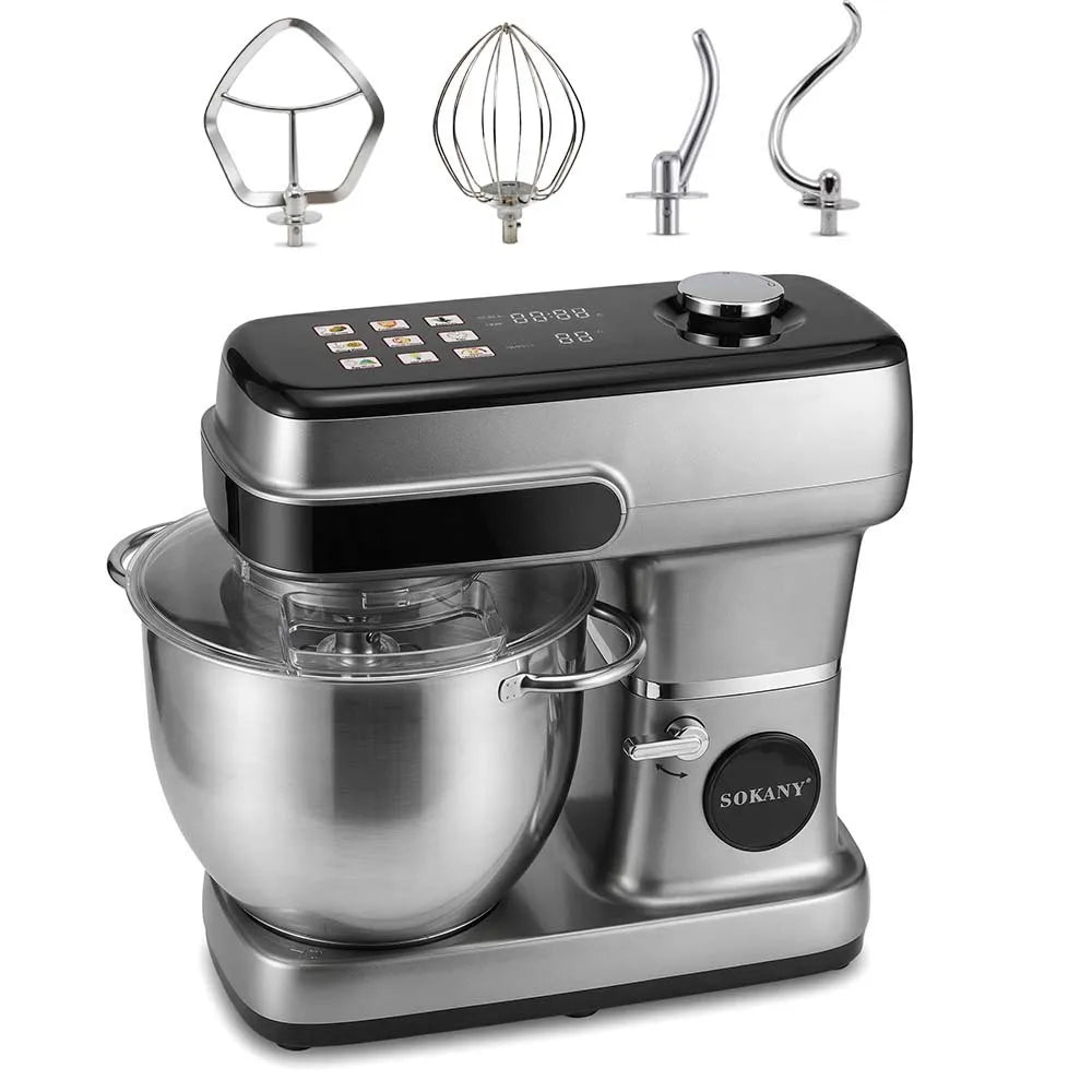 2200W Electric Dough Mixer, 12L Stand Mixer, Cream Egg Beater, Kitchen Food Processor, Multi-Function Blender, Home Baking Tool