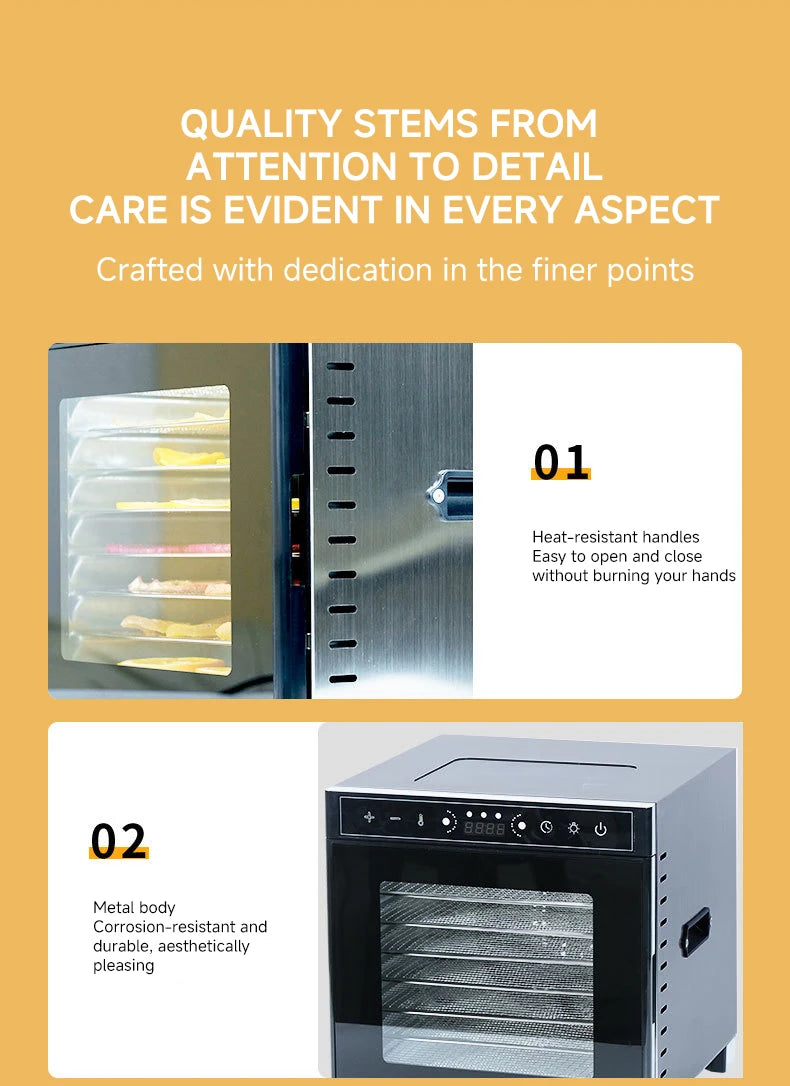 DIVEDEER Home Food Dehydrator with Warmer Plate, Juicer with Pulp Separator, Vegetable Dryer, Fully Automatic
