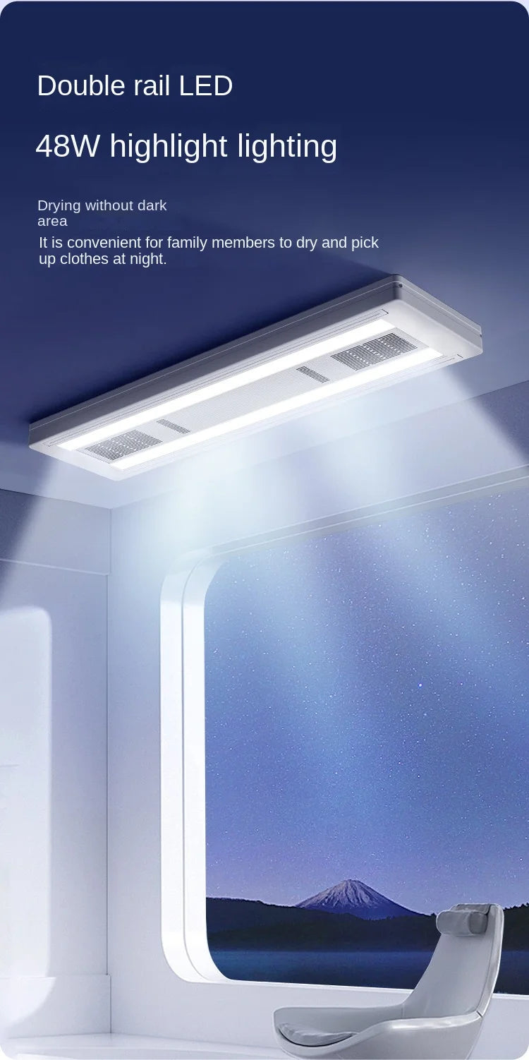 Smart Automatic Ceiling-Mounted Intelligent Lift Electric Laundry Dryer Supply Foldable Clothes Drying Rack for Balcony