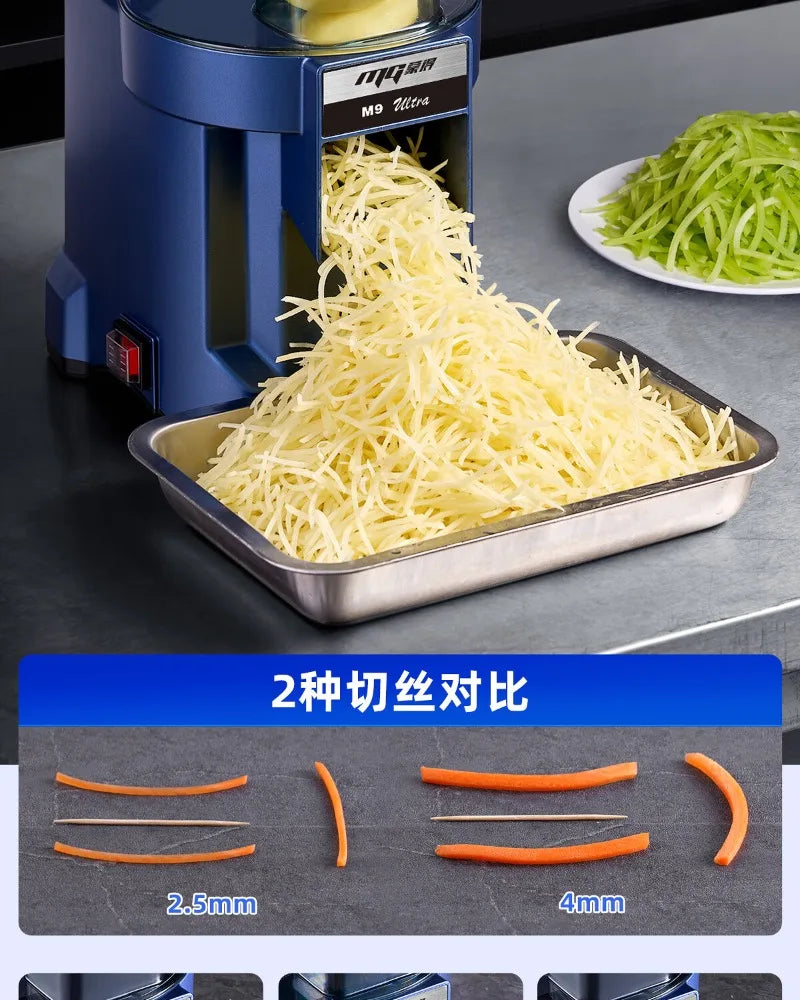 Commercial vegetable cutter Electric shredder Shredded potatoes Shredded radish Household slicer Peeling and dicing machine