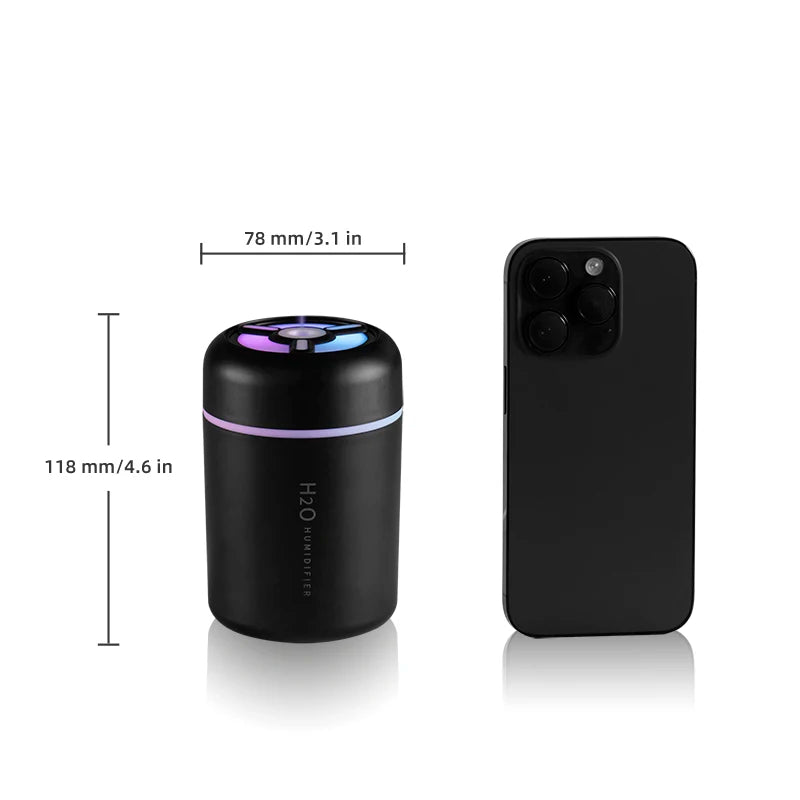 New Portable Colorful Mini Humidifier for Car Home USB Mini Air Humidifier with LED Night Light Silent Ultrasonic Humidifier